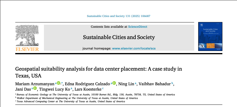 Geospatial suitability analysis for data center placement: A case study in Texas, USA